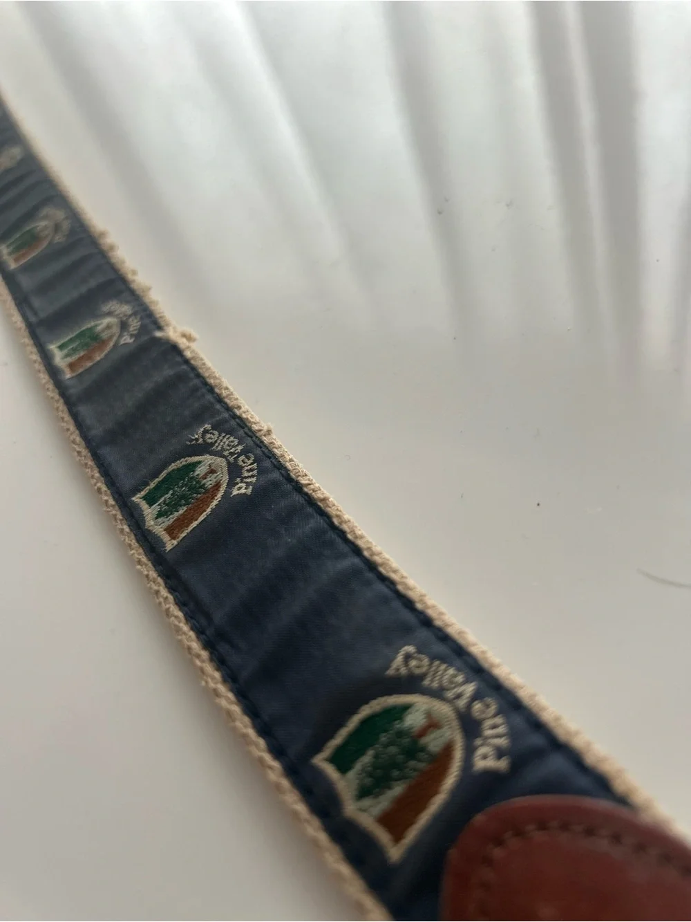 Pine Valley Golf Club Essex Embroidered Ribbon Belt Mens 44
